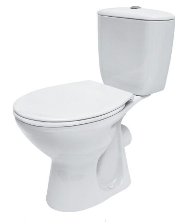 Cersanit Essentials President WC Compact 768 P011 3/6 with Polypropylene, Metal Hinges Toilet Seat K08-177